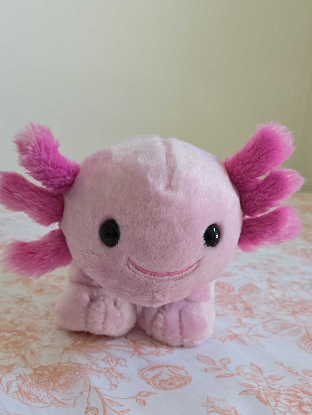 Build A Bear Pink Axolotl Plush Toy - Cute Smiling Stuffed Animal